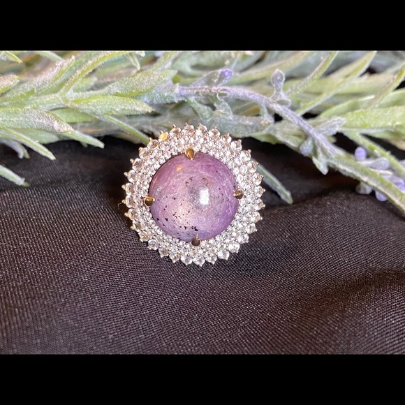 Jewelry - Star ruby and white sapphire ring. 31.9 ctw